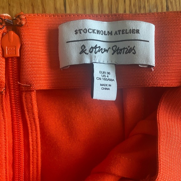 Orange Velvet & Other Stories Mini Skirt - Picture 2 of 3